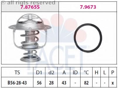 FACET 7.8766 Thermostat, coolant